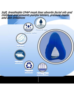 Forros para máscara CPAP playWooWgo - Paquete de 4 unidades 2