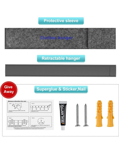 Perchero Retráctil Plegable Ithywat para Secar Ropa - Aluminio