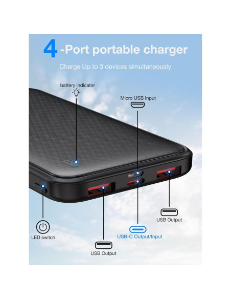 Cargador Portátil YUMGOOD 10000mAh Carga Rápida 20W USB-C Cargador Portátil YUMGOOD 10000mAh Carga Rápida 20W USB-C