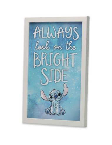 Decoración de Pared de Madera Enmarcada Disney Lilo y Stitch