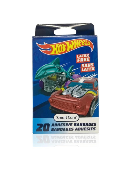 Curitas Adhesivas Hot Wheels 20 Unidades - Smart Care Curitas Adhesivas Hot Wheels 20 Unidades - Smart Care