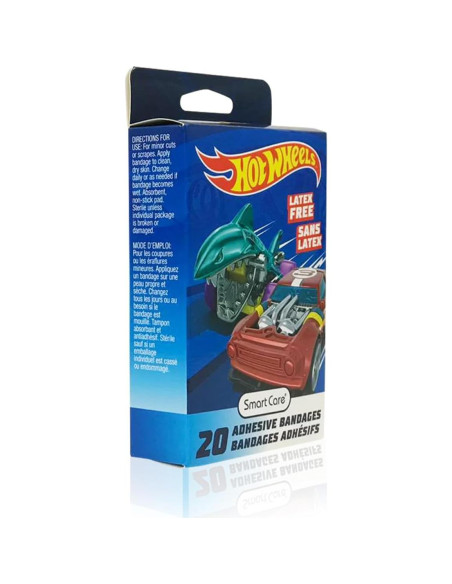 Curitas Adhesivas Hot Wheels 20 Unidades - Smart Care Curitas Adhesivas Hot Wheels 20 Unidades - Smart Care
