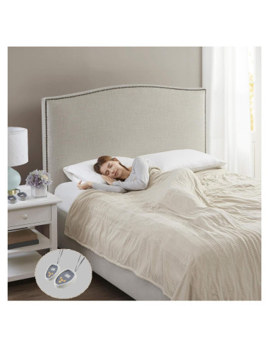 Manta Eléctrica Beautyrest Rey Beige Microforro 20 Niveles Calor