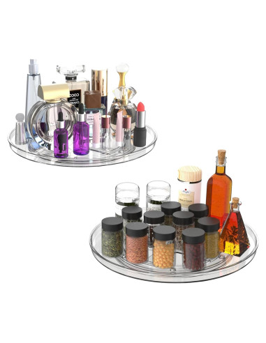 Organizador giratorio URALFA 10.6" (26.9 cm) plástico transparente