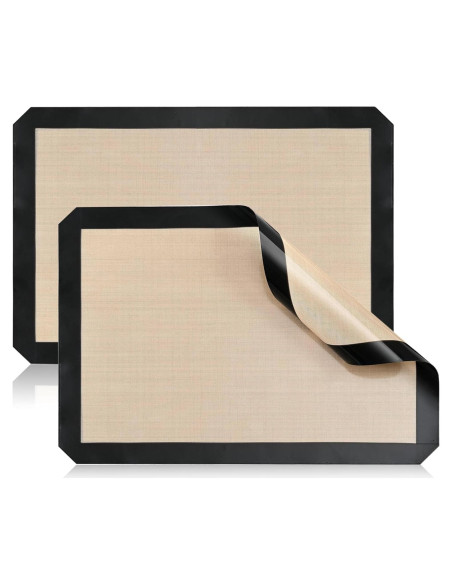 Juego de 2 Tapetes de Silicona Reutilizables Luckyiren 42x29.5cm Juego de 2 Tapetes de Silicona Reutilizables Luckyiren 42x29.5cm