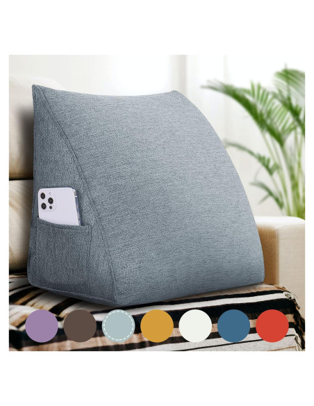Almohada Triangular Soporte Lumbar YXCSELL Gris Pequeña Almohada Triangular Soporte Lumbar YXCSELL Gris Pequeña