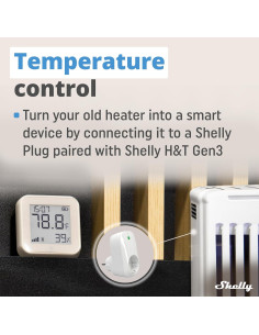 Sensor de Temperatura y Humedad Shelly H&T Gen3 Marfil Wi-Fi 2