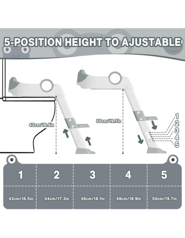 Asiento de Entrenamiento para Baño SunnyFurn Gris Plegable