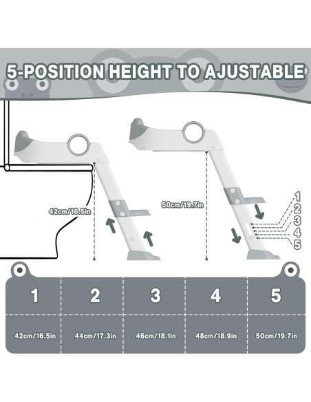Asiento de Entrenamiento para Baño SunnyFurn Gris Plegable Asiento de Entrenamiento para Baño SunnyFurn Gris Plegable