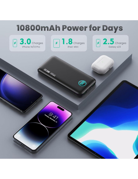 Cargador Portátil 10800mAh Dongguan Slim 22.5W Carga Rápida Cargador Portátil 10800mAh Dongguan Slim 22.5W Carga Rápida