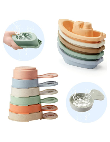 Juego de Juguetes de Baño AMCHSURI 11 Piezas para Bebés