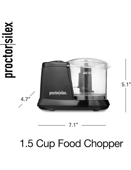 Picador Eléctrico Proctor Silex 1.5 Tazas Negro - Pica y Emulsiona Picador Eléctrico Proctor Silex 1.5 Tazas Negro - Pica y Emulsiona