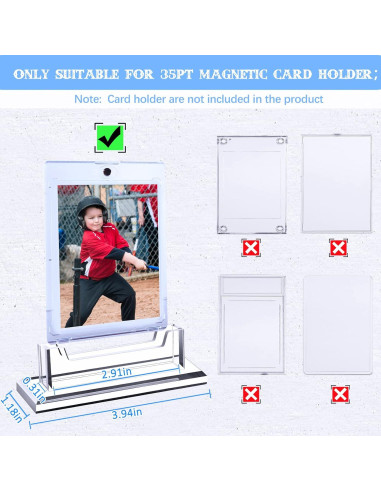 Paquete de 4 Soportes Magnéticos para Tarjetas Yookeer 10x3 cm