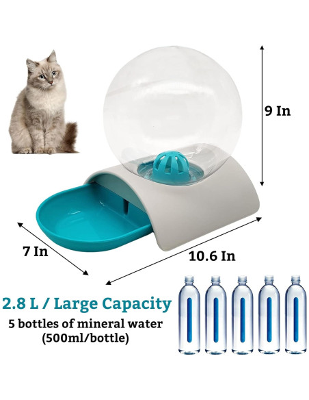 Dispensador de Agua Automático Hamiledyi 2.8L para Mascotas Dispensador de Agua Automático Hamiledyi 2.8L para Mascotas