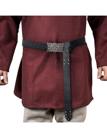 Cinturón Medieval Vikingo JAOYU de Cuero PU Ajustable 165 cm Cinturón Medieval Vikingo JAOYU de Cuero PU Ajustable 165 cm