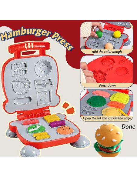 Juego de Masa de Color 62 Piezas COREPR con Máquina de Helados Juego de Masa de Color 62 Piezas COREPR con Máquina de Helados