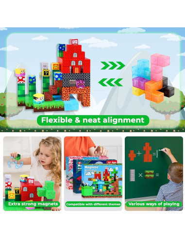 Bloques Magnéticos ToyUnited 150 PCS Juego de Construcción