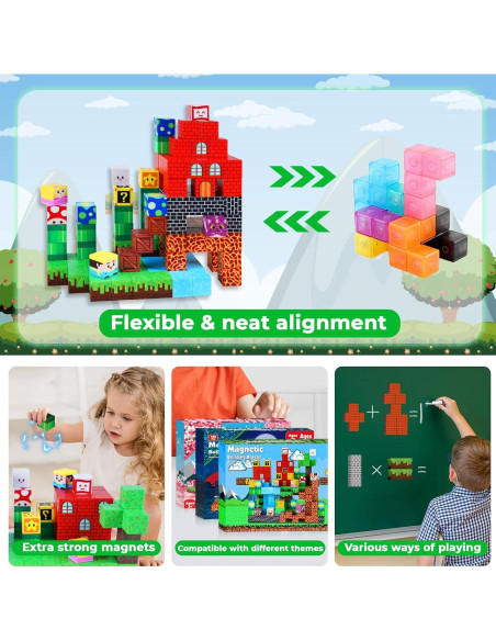 Bloques Magnéticos ToyUnited 150 PCS Juego de Construcción Bloques Magnéticos ToyUnited 150 PCS Juego de Construcción