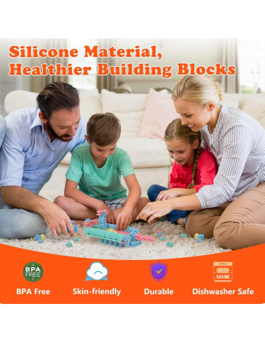 Bloques de Construcción YOYOUTH 100 Piezas Silicona Suave