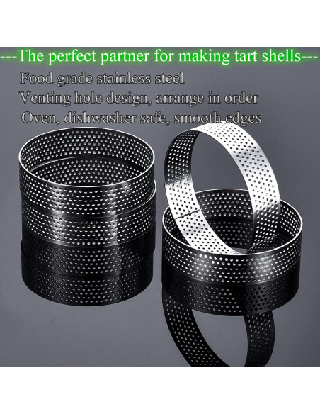 Set de 12 Anillos de Tarta Perforados DATANYA 5 cm Acero Inoxidable Set de 12 Anillos de Tarta Perforados DATANYA 5 cm Acero Inoxidable