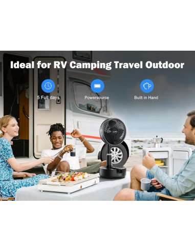 Ventilador Portátil Recargable AddAcc A10 20000mAh 9 Velocidades