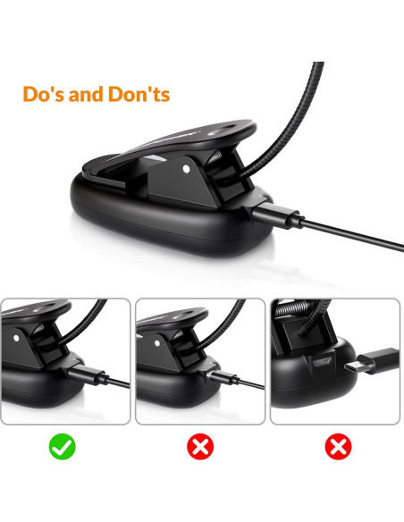 Luz de Libro LED LEPOWER con Clip, 5 LEDs, Portátil, Negro Luz de Libro LED LEPOWER con Clip, 5 LEDs, Portátil, Negro