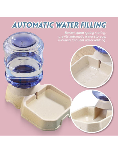 Juego de 2 comederos y dispensadores automáticos KATTYPET 3.78L