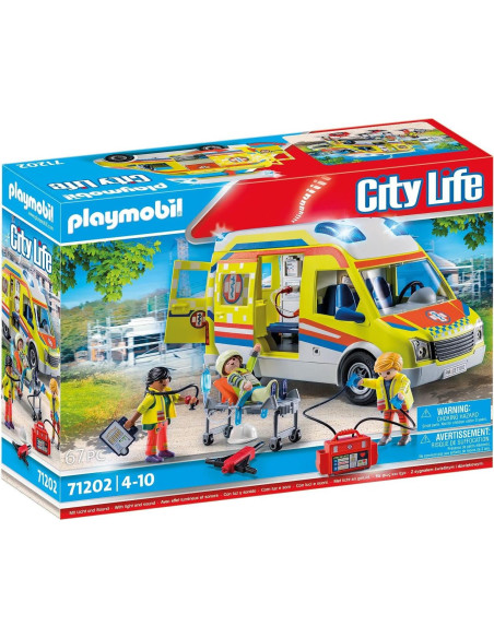 Ambulancia Playmobil 71202 con Luz y Sonido - Accesorios Incluidos Ambulancia Playmobil 71202 con Luz y Sonido - Accesorios Incluidos