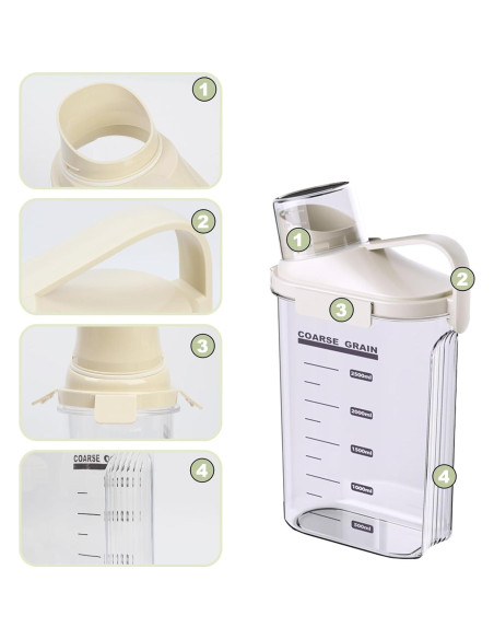 Set de 3 Contenedores de Almacenamiento Herméticos LANGMINGDE 2.5L Set de 3 Contenedores de Almacenamiento Herméticos LANGMINGDE 2.5L