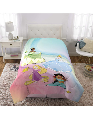 Edredón Reversible Microfibra Disney Princess Franco 218x183cm