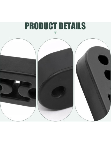Soportes de Escape SLIMI 2 PCS Ajustables Universal Negro