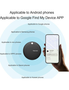 Rastreador Bluetooth Vanyuei SmartTag Negro - Localiza Llaves y Más 2