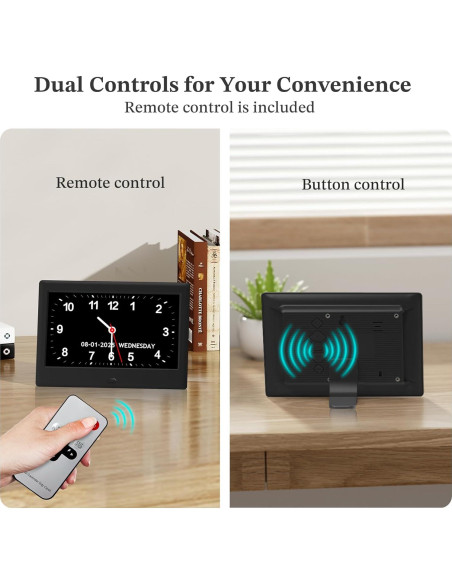 Reloj Digital Pastigio 7" para Ancianos con Alarmas y Control Remoto Reloj Digital Pastigio 7" para Ancianos con Alarmas y Control Remoto