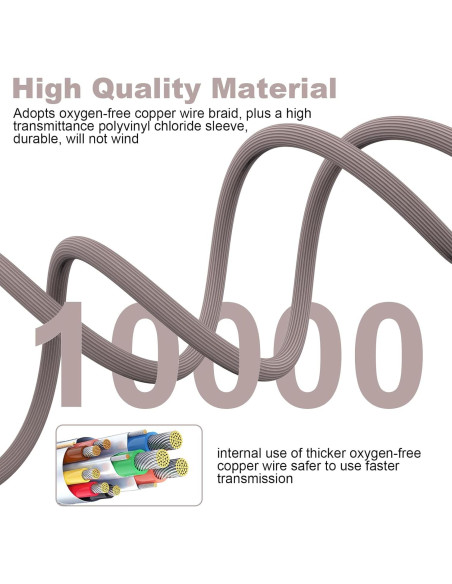 Cable de Auriculares de Reemplazo Lusgawer 150cm Dorado Cable de Auriculares de Reemplazo Lusgawer 150cm Dorado
