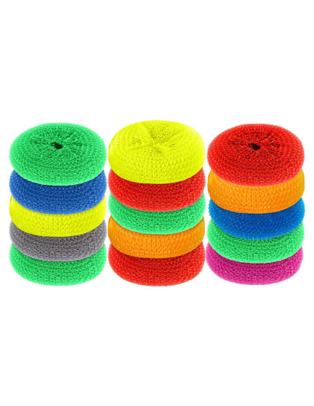 Esponjas de Plástico Blulu 15 Piezas No Rayantes 7.9 cm Esponjas de Plástico Blulu 15 Piezas No Rayantes 7.9 cm