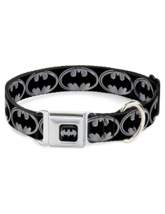 Collar de Perro Buckle-Down Batman Negro Plateado 66 cm