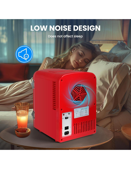 Refrigerador Mini Portátil HealSmart 4L Ecológico Rojo Refrigerador Mini Portátil HealSmart 4L Ecológico Rojo