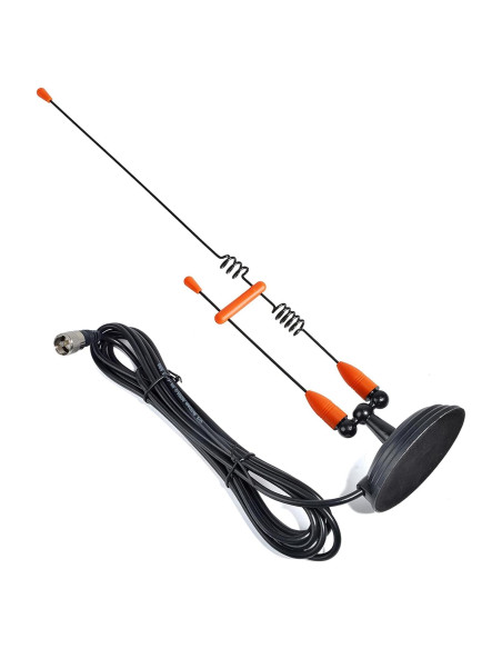 Antena de Base Magnética HYS Doble Banda 144/430MHz con Cable 4m Antena de Base Magnética HYS Doble Banda 144/430MHz con Cable 4m