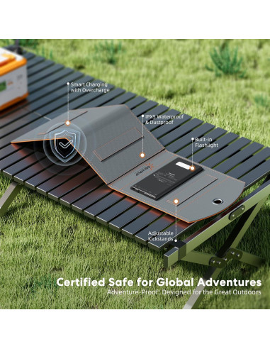 Cargador Solar 10000mAh Power Bank 30W Plegable IPX5