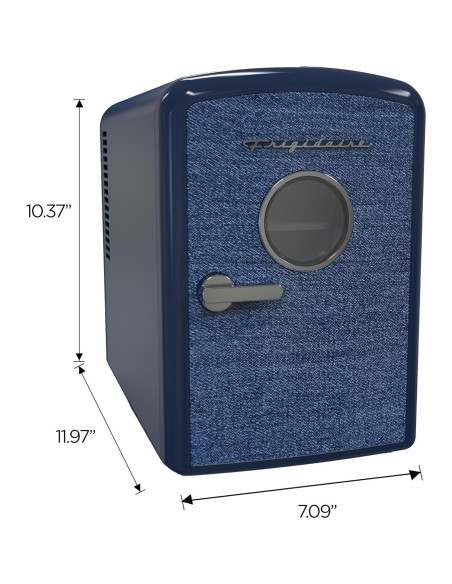 Mini Refrigerador Frigidaire 6L Indigo Mezclilla Portátil Mini Refrigerador Frigidaire 6L Indigo Mezclilla Portátil