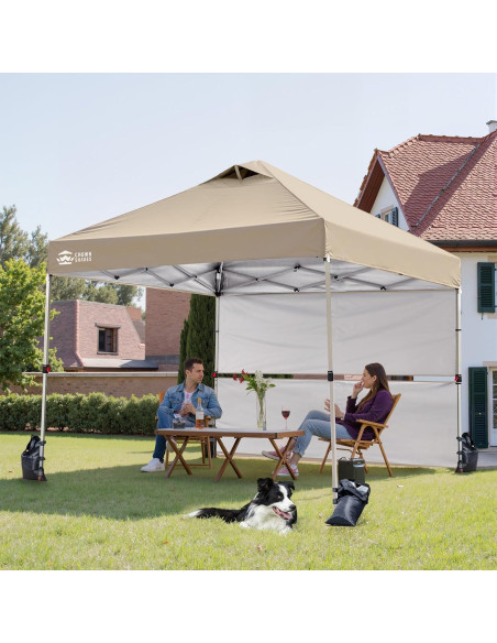 Carpa Plegable 10x10 CROWN SHADES Beige con 2 Paredes Laterales Carpa Plegable 10x10 CROWN SHADES Beige con 2 Paredes Laterales