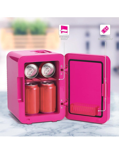 Mini Nevera Termoeléctrica Ukonic Barbie 4L Rosa