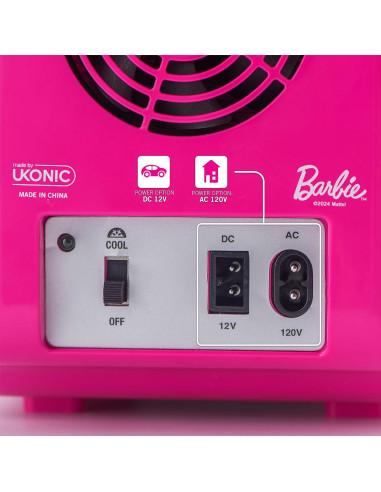 Mini Nevera Termoeléctrica Ukonic Barbie 4L Rosa
