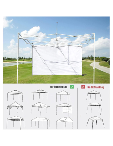 Paredes Laterales SCOCANOPY para Carpa 10x10, Paquete de 3, Blanco Paredes Laterales SCOCANOPY para Carpa 10x10, Paquete de 3, Blanco