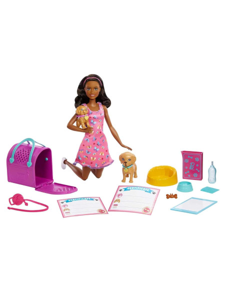 Juego de Adopción de Cachorros Barbie con Muñeca y Accesorios Juego de Adopción de Cachorros Barbie con Muñeca y Accesorios