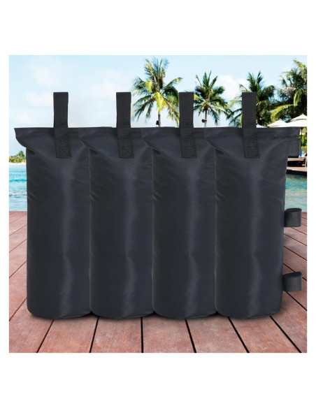 Bolsa de Arena COOSHADE para Carpa - Paquete de 4, 54.43 kg, Negro Bolsa de Arena COOSHADE para Carpa - Paquete de 4, 54.43 kg, Negro