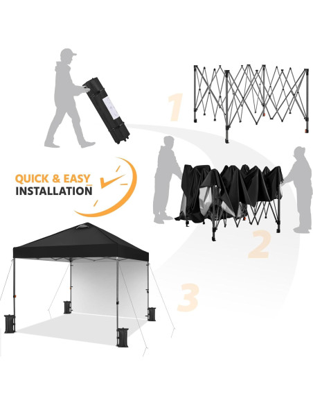 Carpa Plegable 3x3m Yaheetech con Pared Lateral y Accesorios Carpa Plegable 3x3m Yaheetech con Pared Lateral y Accesorios