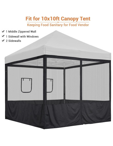 Carpa Pop Up Yescom 3.05x3.05m con Paredes de Malla