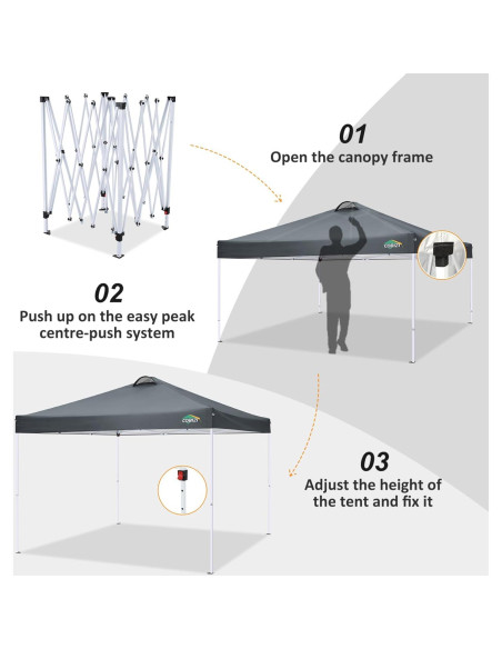 Tienda de Dosel COBlZI 10x10m Impermeable con 4 Paredes Tienda de Dosel COBlZI 10x10m Impermeable con 4 Paredes