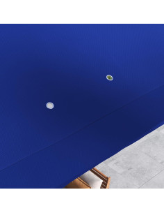 Carpa Plegable QiMaieeUSA 3.35x3.35m con Red Desmontable Azul 2